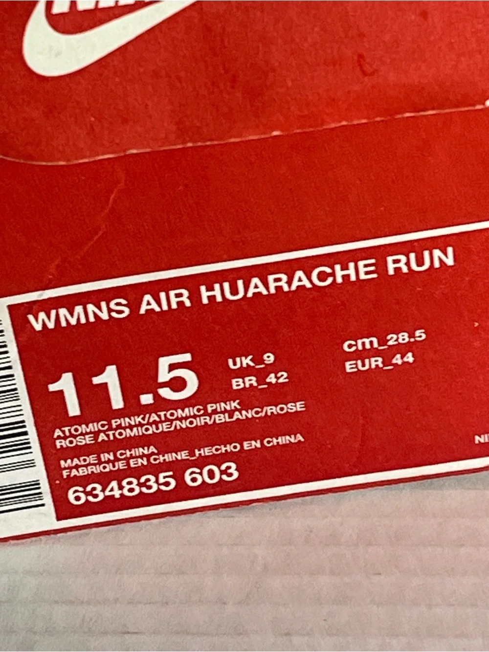 Nike Kids Coral/Orange Huarache Sneakers